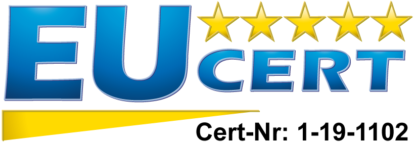 EU-Cert Logo Cert-Nr 1-19-1102
